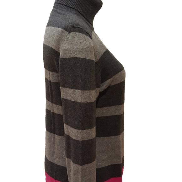 jcpenney Sweaters Jc Penney Striped Cashmere Blend Turtleneck Pm